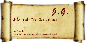Jónás Galatea névjegykártya