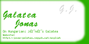 galatea jonas business card